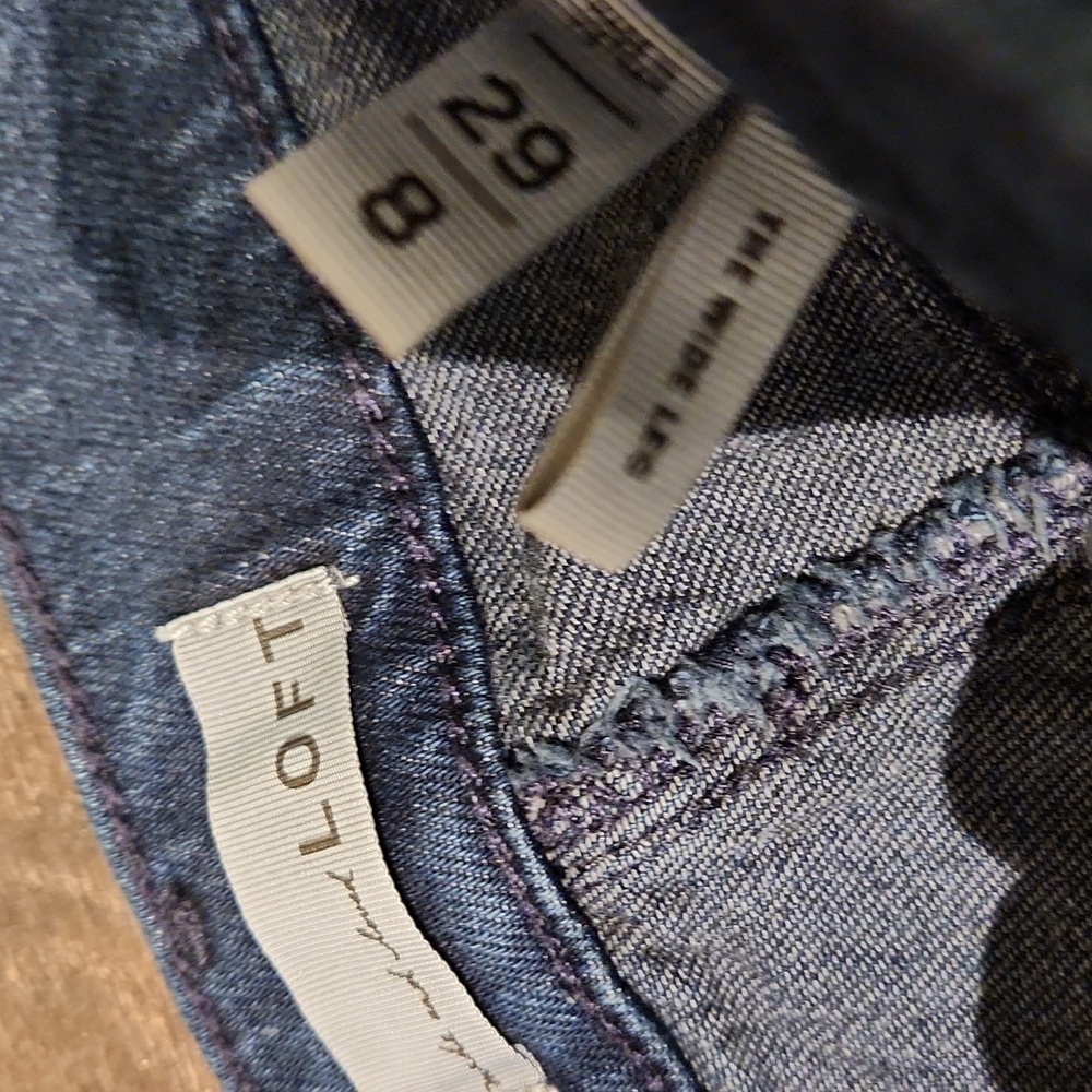 ❤ LOFT WIDE LEG HIGH RISE JEANS, 8 (29) - Picture 5 of 8
